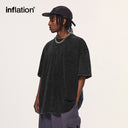 INFLATION Washed Distressed T-shirts - INFLATION