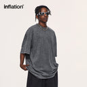 INFLATION Washed Distressed T-shirts - INFLATION