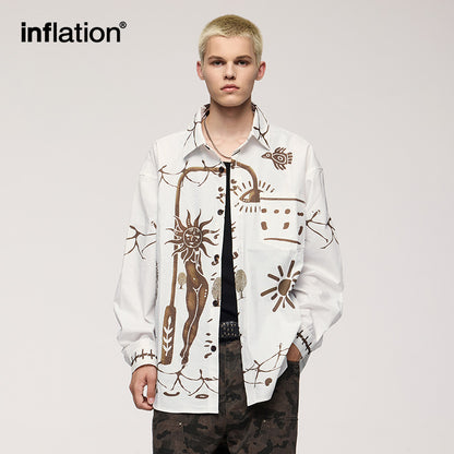 Maya-Inspired Abstract Digital Print Shirt