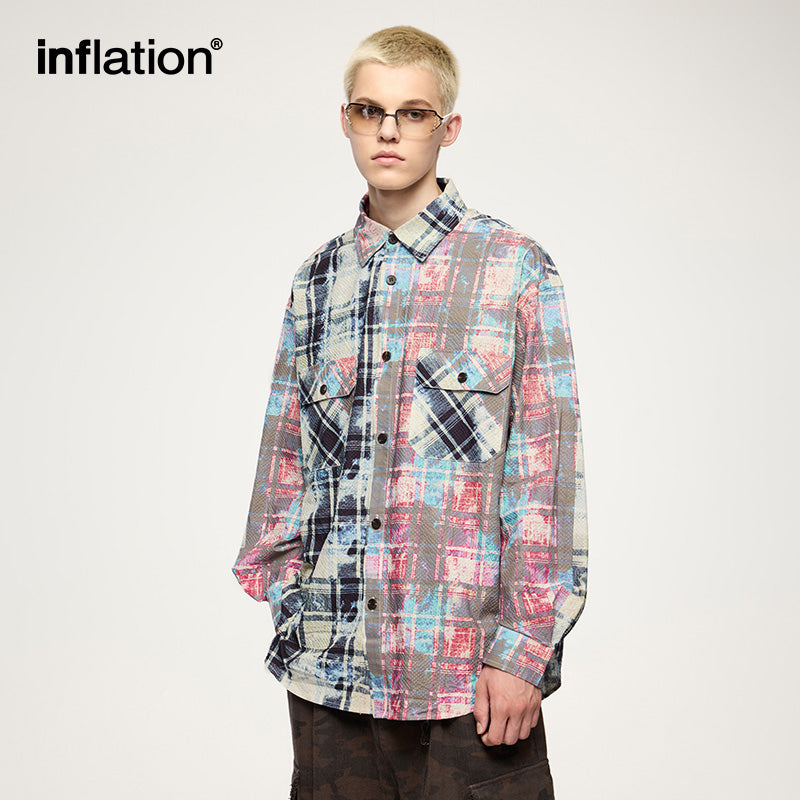 INFLATION Colorful Plaid Shirts