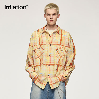 INFLATION Colorful Checkered Shirts