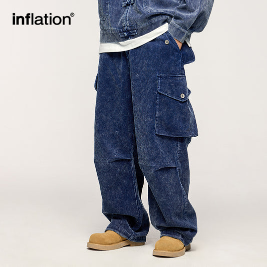 INFLATION Washed Corduroy Cargo Pants