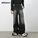 INFLATION Wasehed Straight Wide Leg Jeans