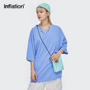 INFLATION Summer Unisex Oversized Plain T-shirts - INFLATION