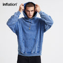 INFLATION French Terry Washed Distressed Hoodies