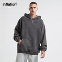 INFLATION French Terry Washed Distressed Hoodies