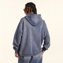 INFLATION Vintage Distressed Spray-dyed Fleece Hoodies