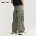 INFLATION Street Style Acid Washed Cargo Jeans - INFLATION