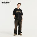 INFLATION Distressed Acid Washed Denim Pants - INFLATION