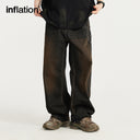 INFLATION Distressed Acid Washed Denim Pants - INFLATION