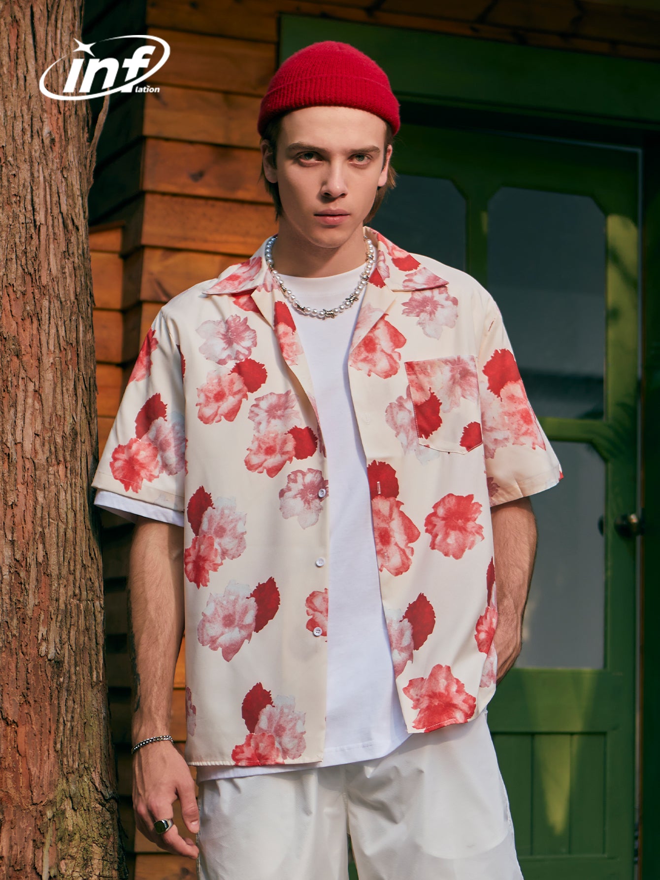 INFLATION Hawaiian Floral Printed Shirt - INFLATION