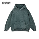 INFLATION French Terry Washed Distressed Hoodies