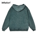 INFLATION French Terry Washed Distressed Hoodies