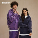 INFLATION Vintage Washed Zip Up Hoodie