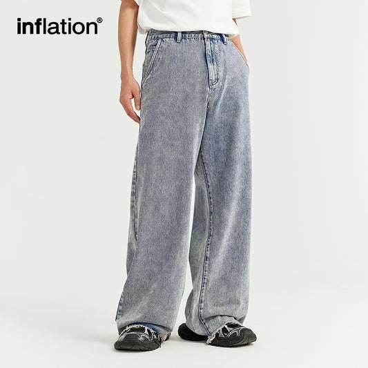 INFLATION Vintage Raw Edge Wide Leg Jeans