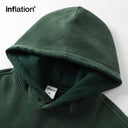 INFLATION Acid Washed Ripped Fleece Hoodies