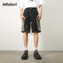 INFLATION Streetwear Ripped Hip Hop Jeans Shorts - INFLATION