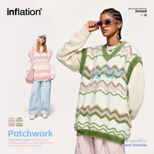 INFLATION V-neck Mohair Knitwear Sweaters