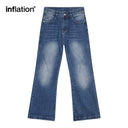 INFLATION Washed Flared Denim Pants