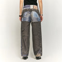 INFLATION Printed Denim Trousers