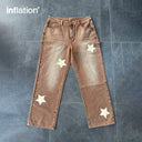 INFLATION Star Acid Wash Baggy Jeans