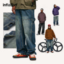 INFLATION Multi Pockets Cargo Denim Pants