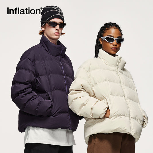 INFLATION 70% Off White Duck Puffer Jacket