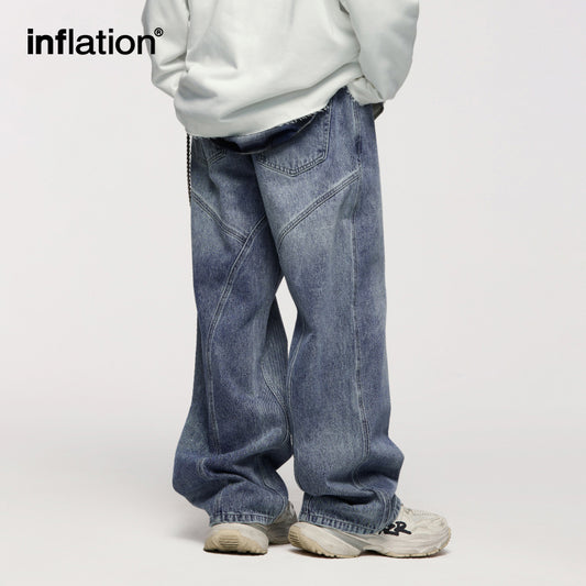 INFLATION Blue Washed Baggy Jeans