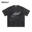 INFLATION Distressed Crew Neck Oversized TShirt