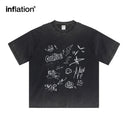 INFLATION Distressed Washed T-shirts