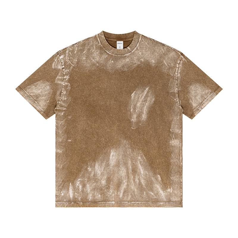 INFLATION Retro Brushed Paint Washed T-shirt