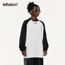 INFLATION Colour Block Raglan Sleeve Oversized Tees - INFLATION