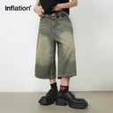 INFLATION Wide Leg Denim Shorts