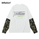 INFLATION Patchwork Camo Sleeve Layered Tees