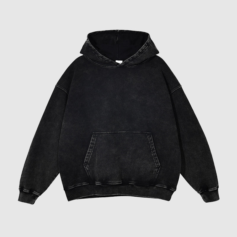 INFLATION Bank Washed Distressed Hoodies