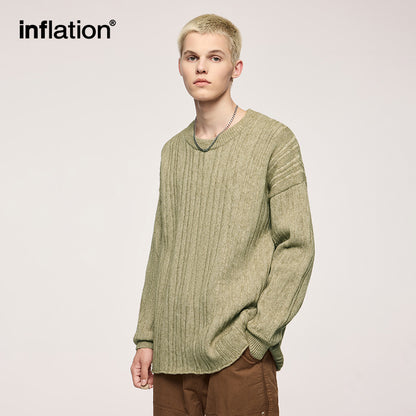 INFLATION Vertical Striped Arctic Fleece Sweaters