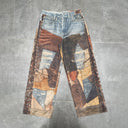 INFLATION Super Deconstructed Print Jeans