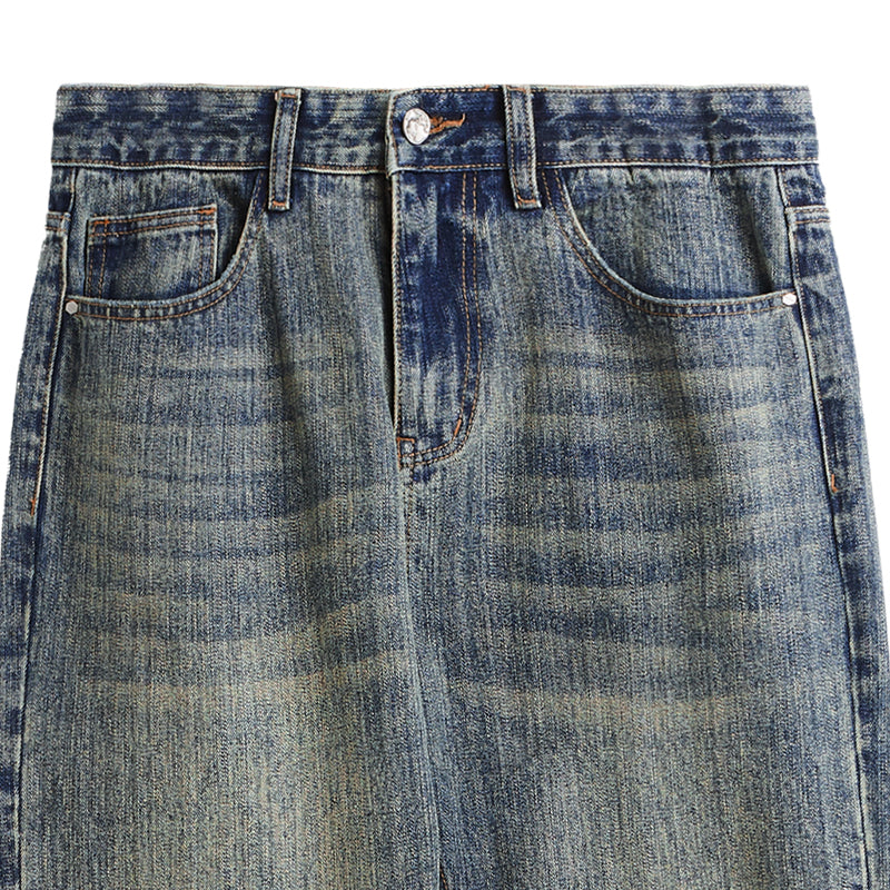 INFLATION Blue Washed Bootcut Jeans