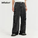 INFLATION Ripped Baggy Denim Pants