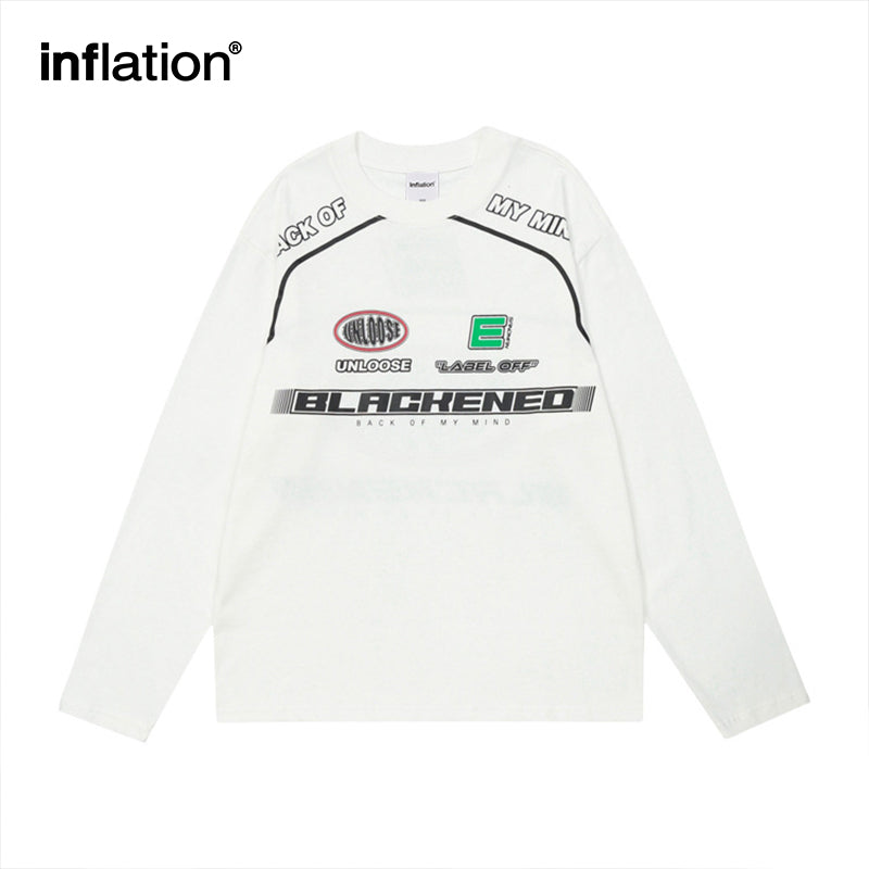 INFLATION Color Blocking Printed Tshirt