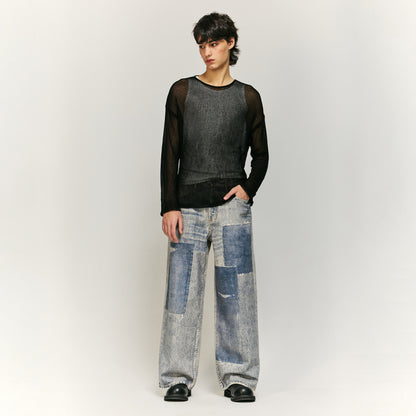 INFLATION Distressed effect Baggy Jeans