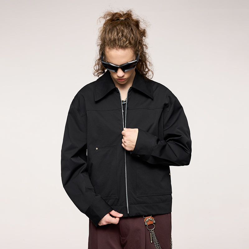 INFLATION Designer Rivet Cropped Cargo Jacket