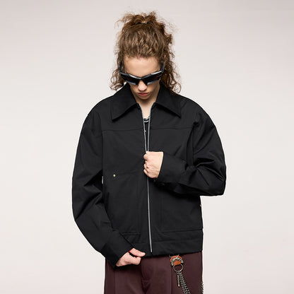 INFLATION Designer Rivet Cropped Cargo Jacket