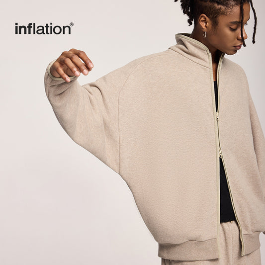 INFLATION Stand Collar Zip Up Jacket