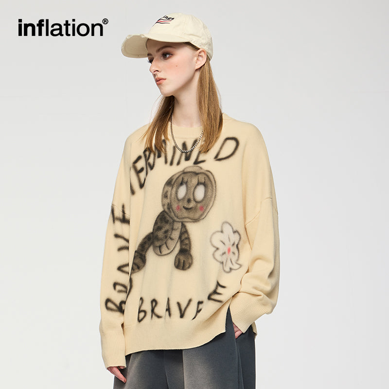 INFLATION Cartoon Graffiti Sweater