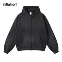 INFLATION Washed Zip Up Hoodies