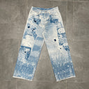 INFLATION Full Printed Baggy Jeans