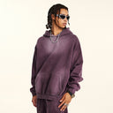 INFLATION Vintage Distressed Spray-dyed Fleece Hoodies