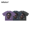 INFLATION Retro Washed Portrait Print T-Shirt