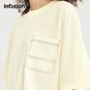 INFLATION Drop Shoulder Front Pocket Lightweight Tees - INFLATION